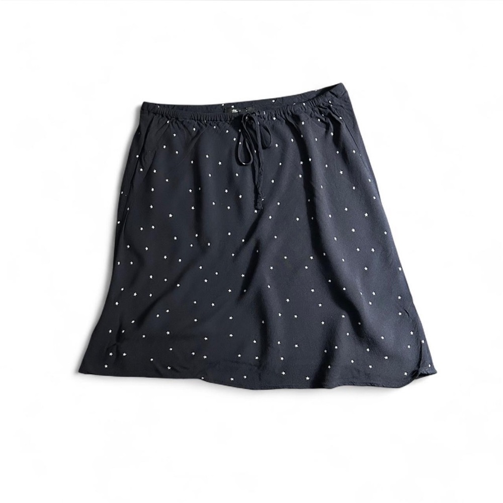 Madewell Starry Night in Navy with White Stars Midi Skirt